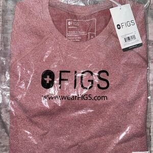 Figs salta seamless underscrub top in mauve pink